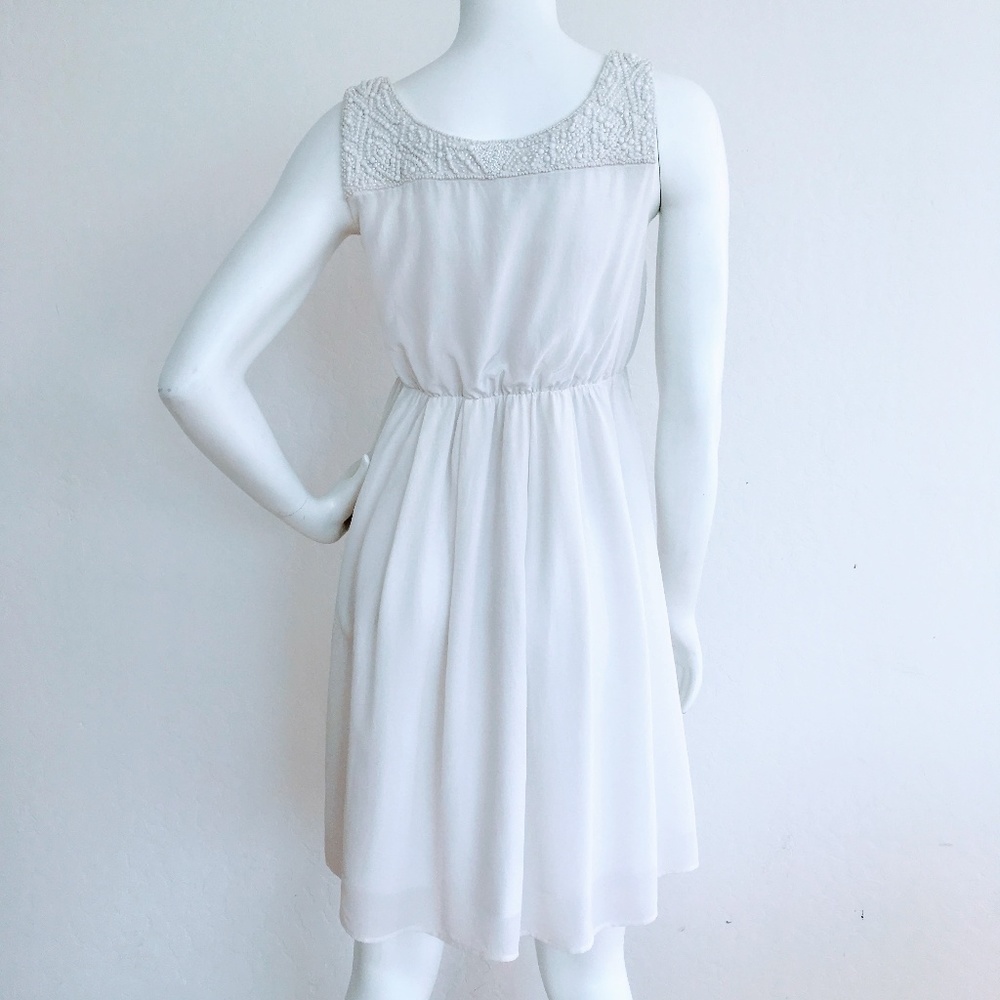 Club Monaco White Beaded Dress - Picture 3 of 5